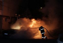 В Голосіївському районі вночі дотла згорів автобус Богдан