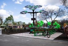 В Киеве все желающие могут заряжать свои гаджеты от smart-дерева. Фото