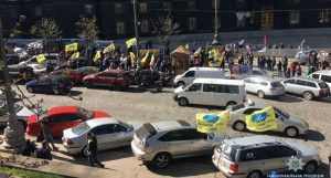 В центральной части Киева полиция усилила меры безопасности