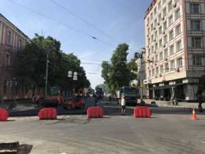 Після ремонту тротуари на вулиці Володимирській матимуть єдину гаму