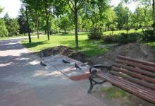У Києві продовжуються ремонтні роботи у парку Відрадний