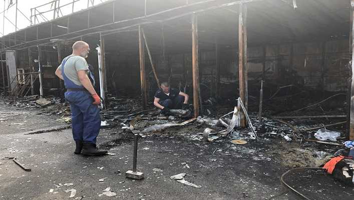 В Киеве в киосках произошло два крупных пожара. Фото