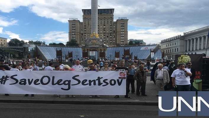 На Майдане Независимости прошла акция в поддержку украинских политзаключенных