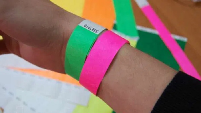 Паперові браслети, одноразові контрольні паперові браслети на руку